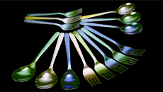 colored titanium utensils